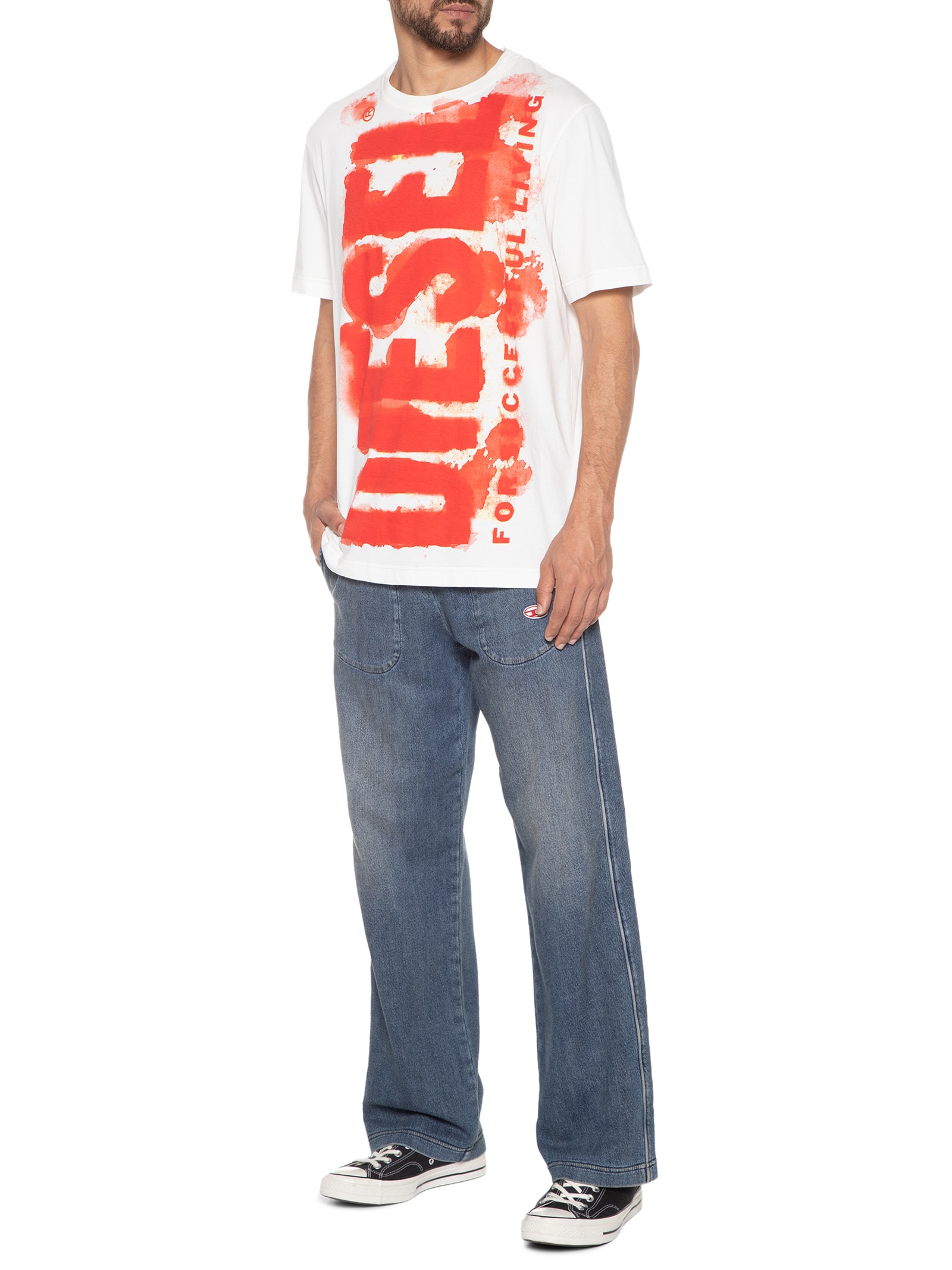 user_d6c2bfec Camiseta Masculina T-just-e16 - Diesel - Vermelho