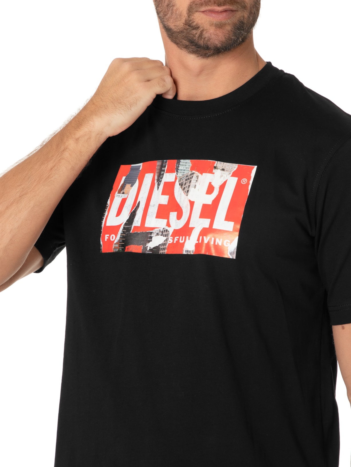 Camiseta Masculina T-Just-L13 Preto Diesel