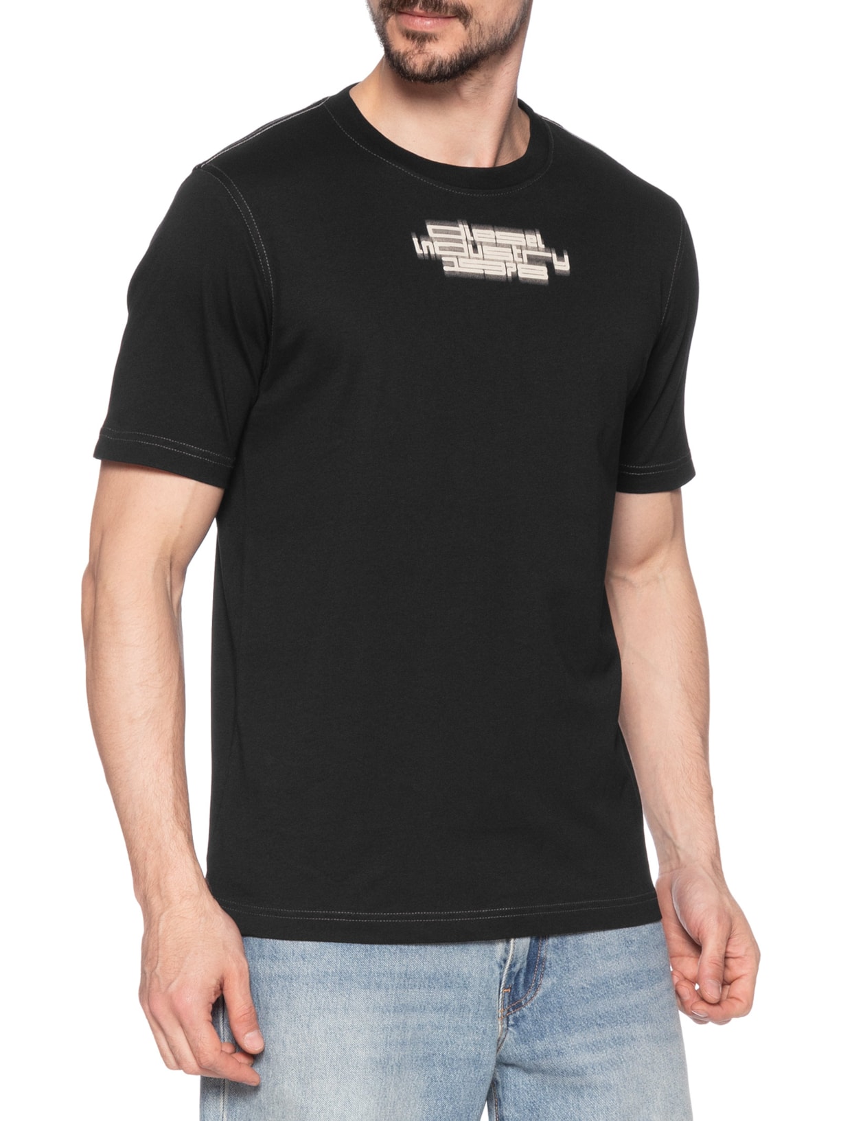 Camiseta Masculina T-just-slits N6 Maglietta Preto Diesel