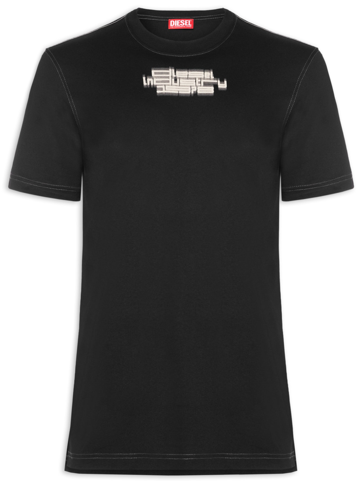 Camiseta Masculina T-just-slits N6 Maglietta - Preto