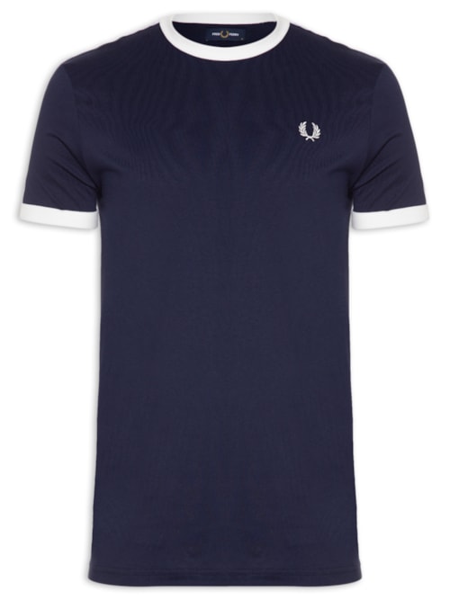 Camiseta Masculina Taped Ringer - Azul
