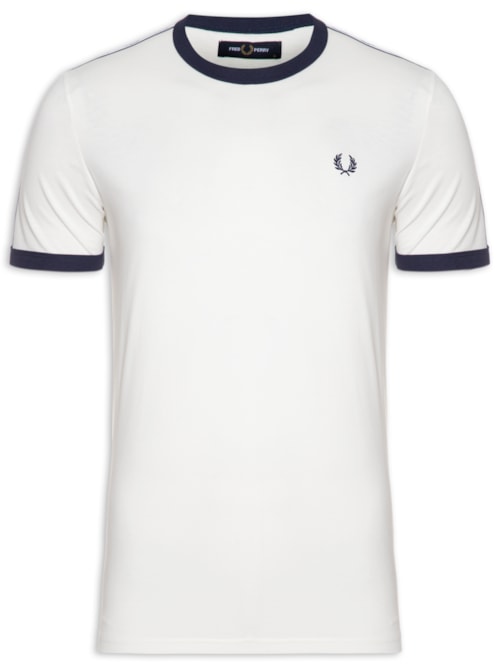 Camiseta Masculina Taped Ringer - Branco