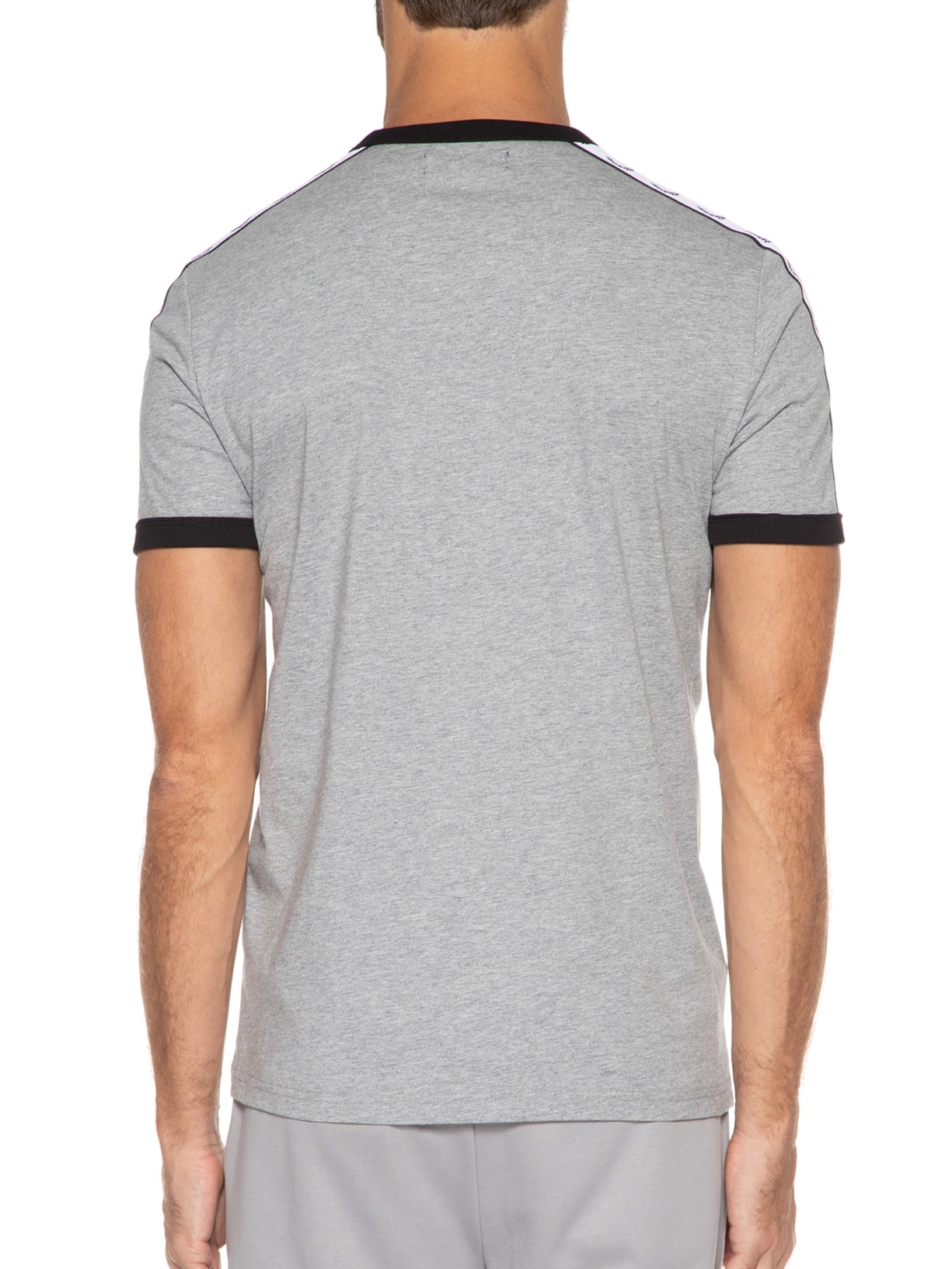 Camiseta Masculina Taped Ringer Cinza Fred Perry