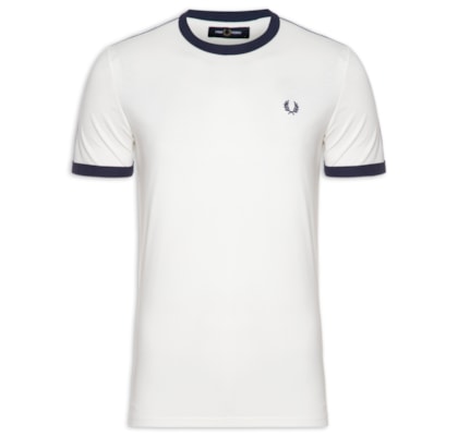 Camiseta Masculina Taped Ringer - Off White