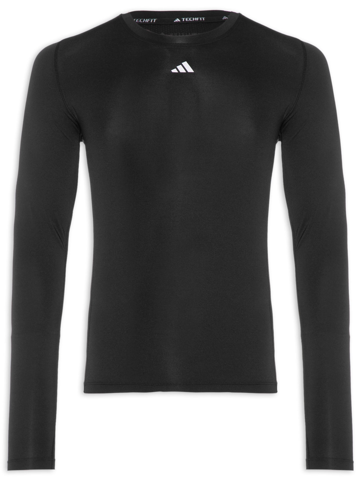 Camiseta Masculina Techfit Manga Longa - Preto