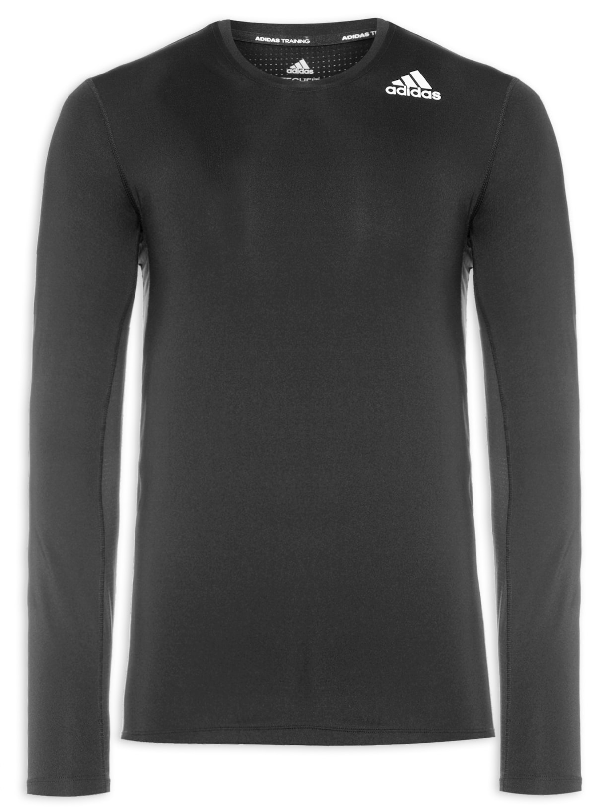 Camiseta Masculina Techfit Manga Longa - Preto