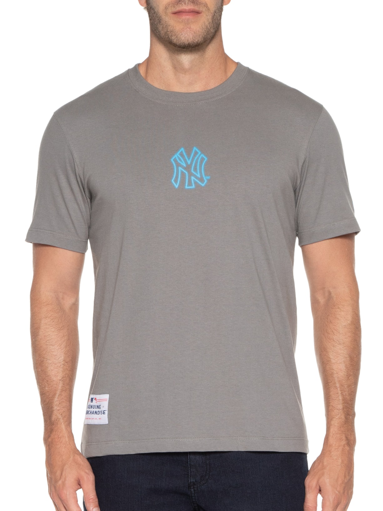 Camiseta Masculina Tecnologic Grh Neyyan Cinza New Era