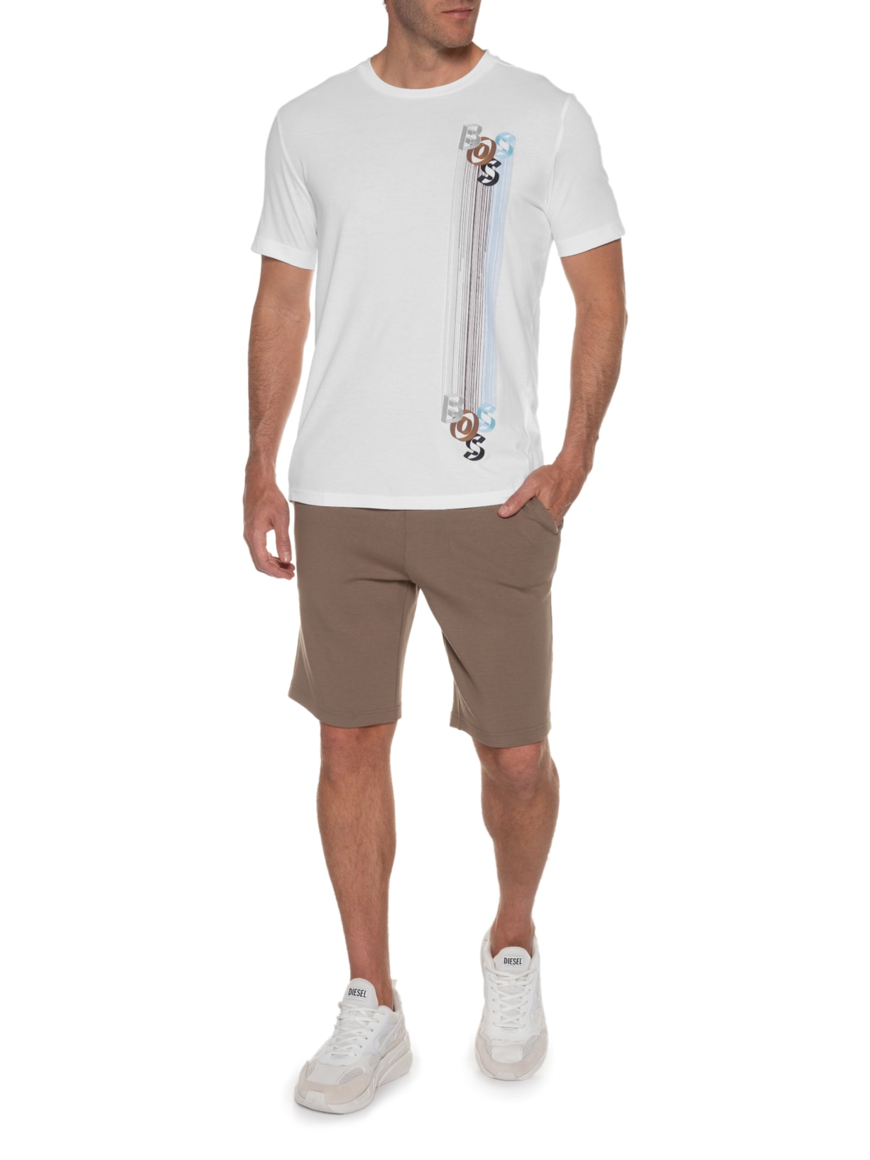 Camiseta Masculina Tee 2 Branco Boss