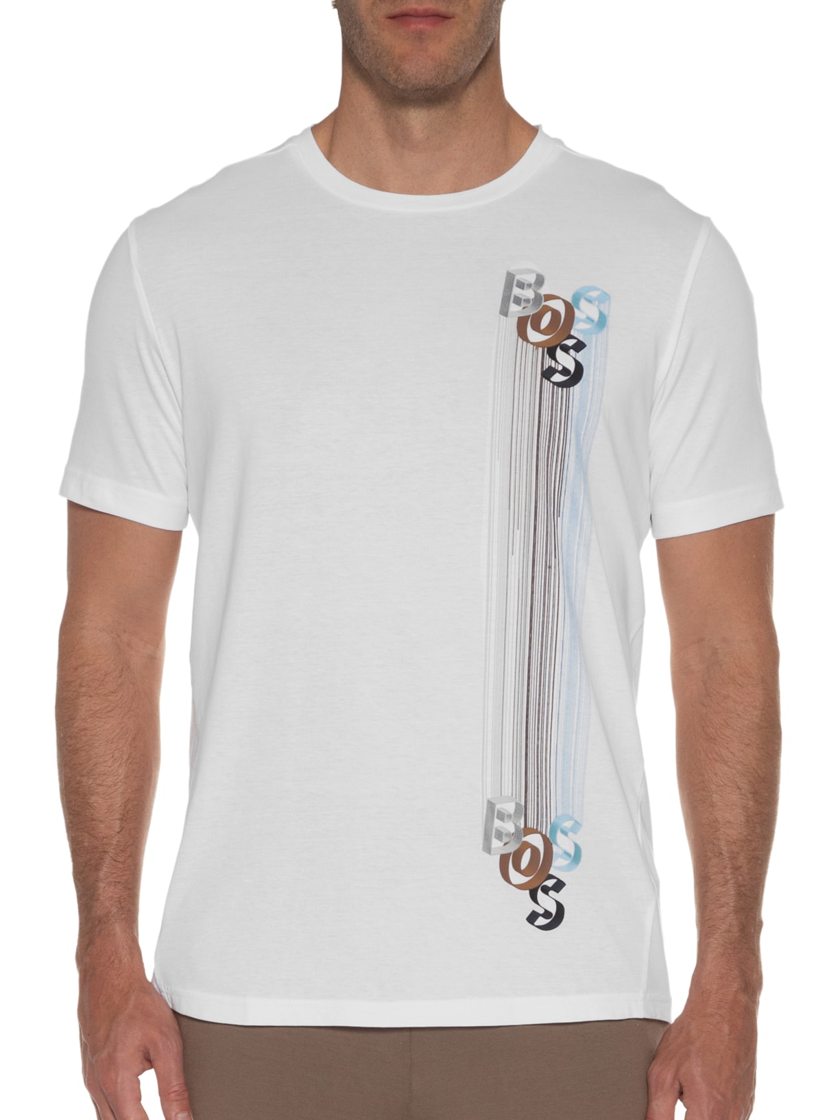 Camiseta Masculina Tee 2 Branco Boss