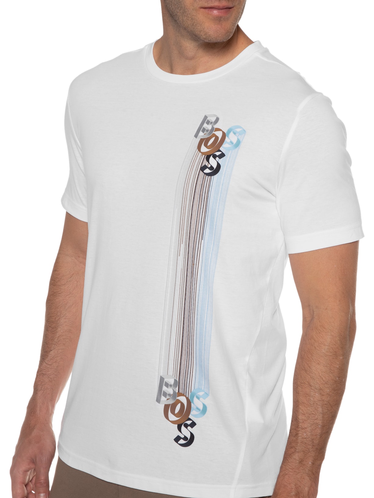 Camiseta Masculina Tee 2 Branco Boss