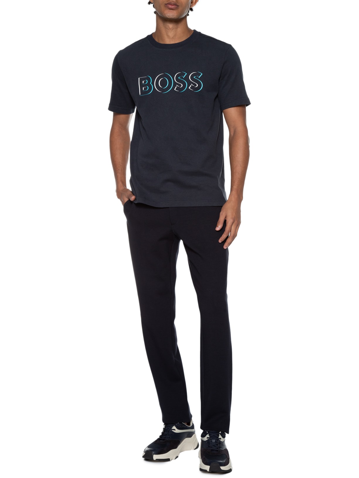 Camiseta Masculina Tee 5 Azul Boss