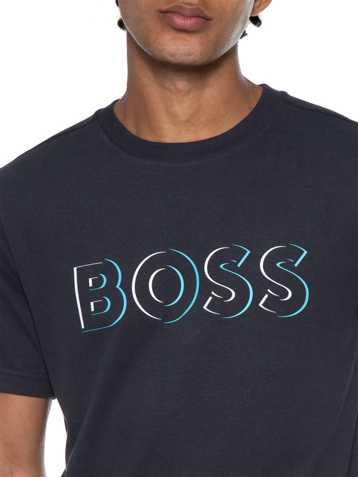 Camiseta Masculina Tee 5 Azul Boss