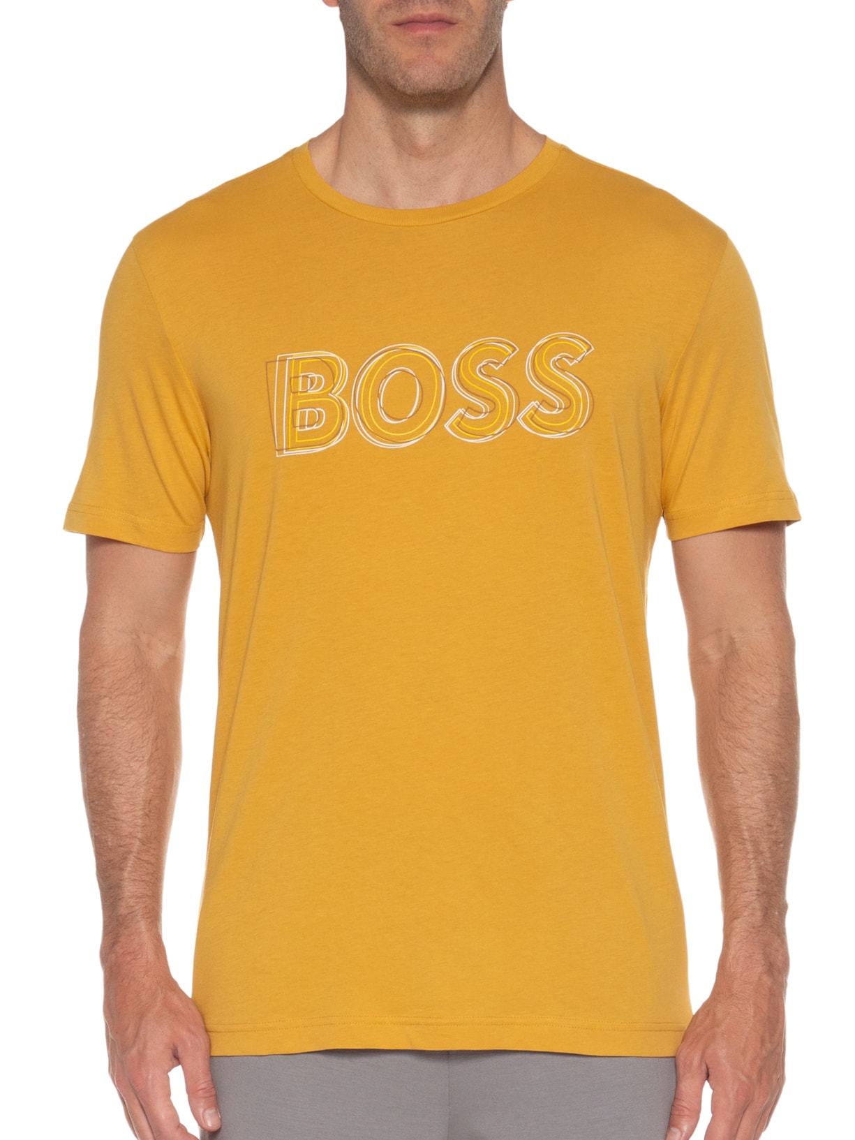 Camiseta Masculina Tee Amarelo Boss