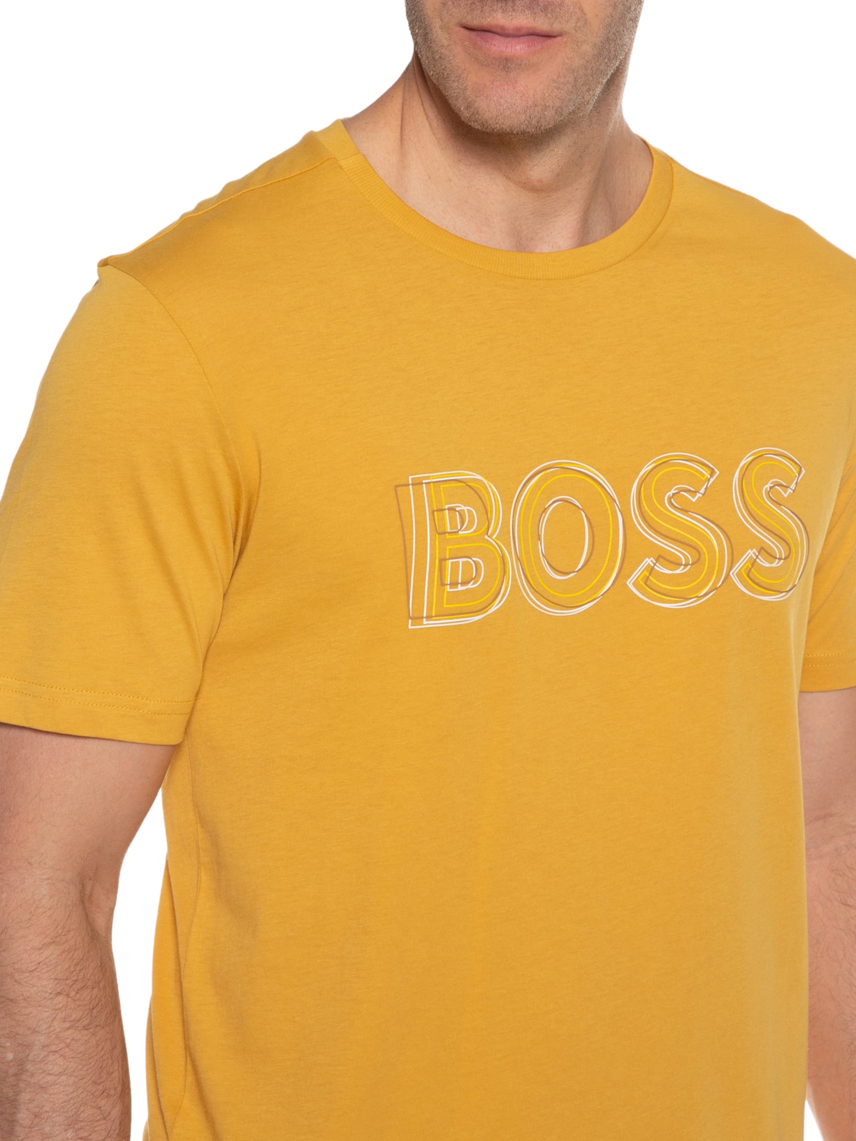 Camiseta Masculina Tee Amarelo Boss
