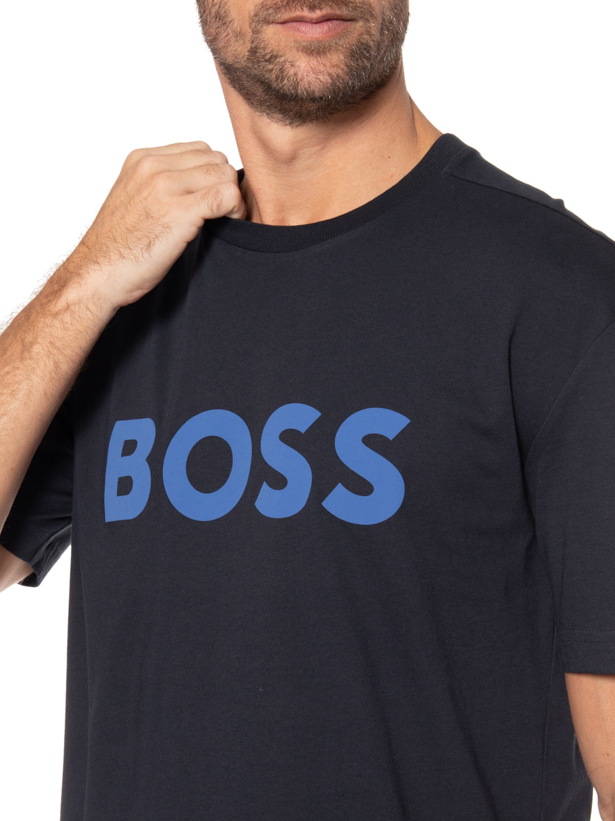 Camiseta Masculina Tee Azul Boss