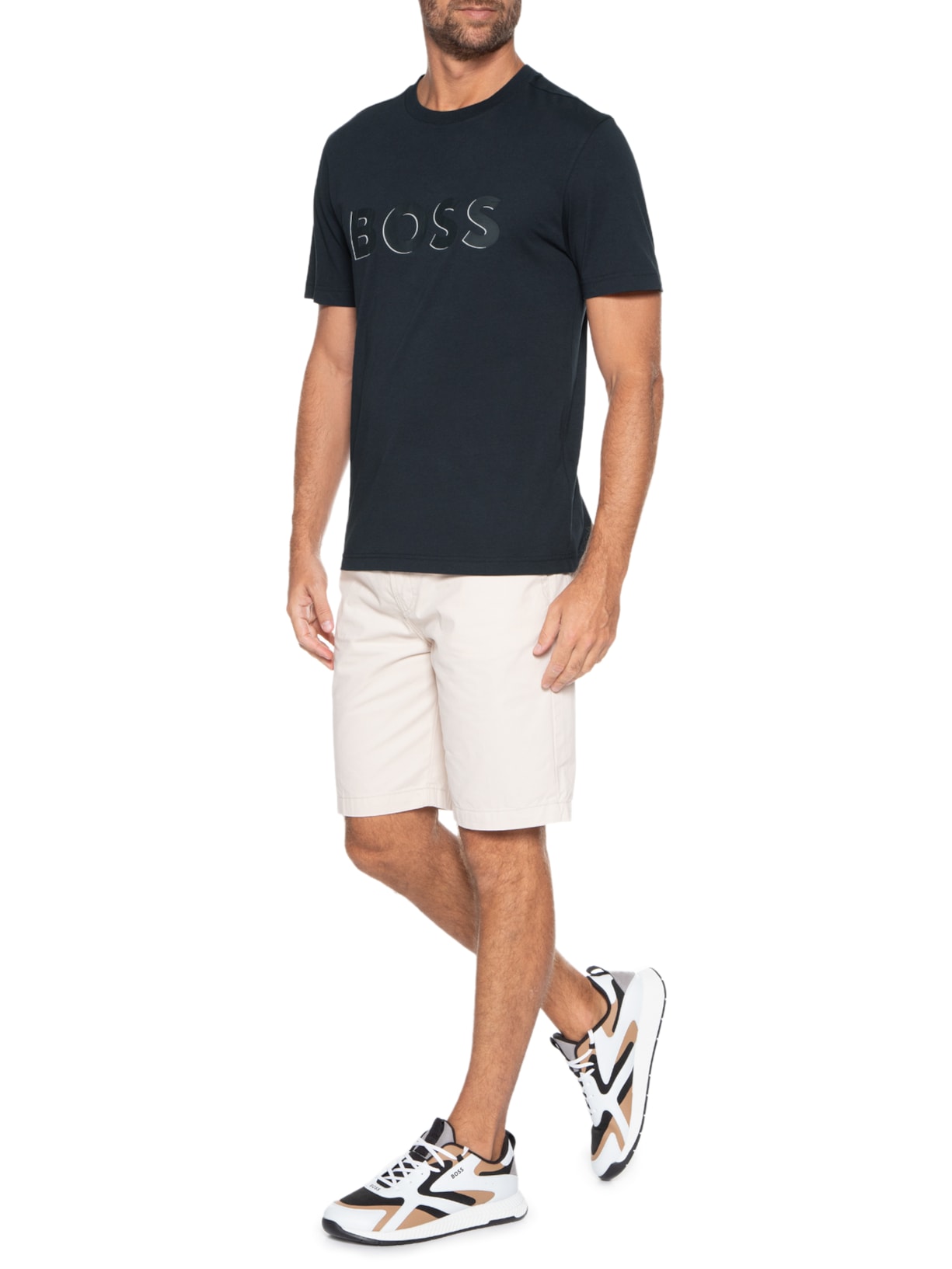 Camiseta Masculina Tee Azul Boss