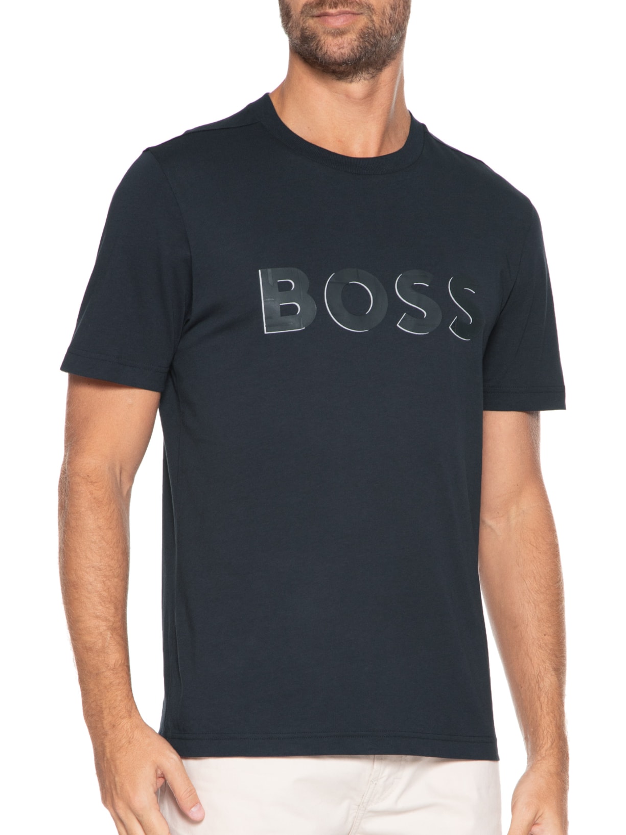Camiseta Masculina Tee Azul Boss