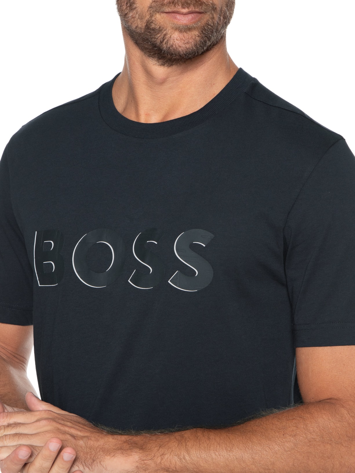 Camiseta Masculina Tee Azul Boss