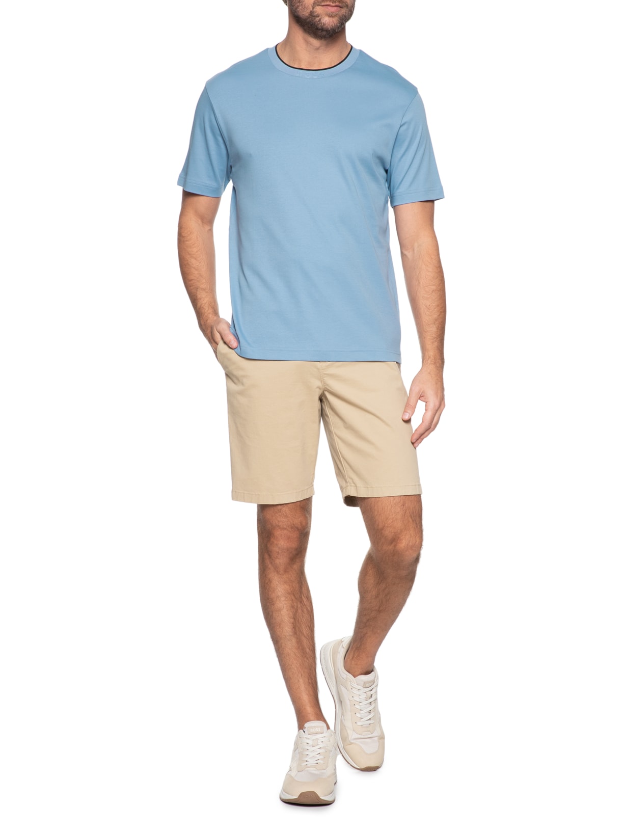 Camiseta Masculina Tee Azul Boss