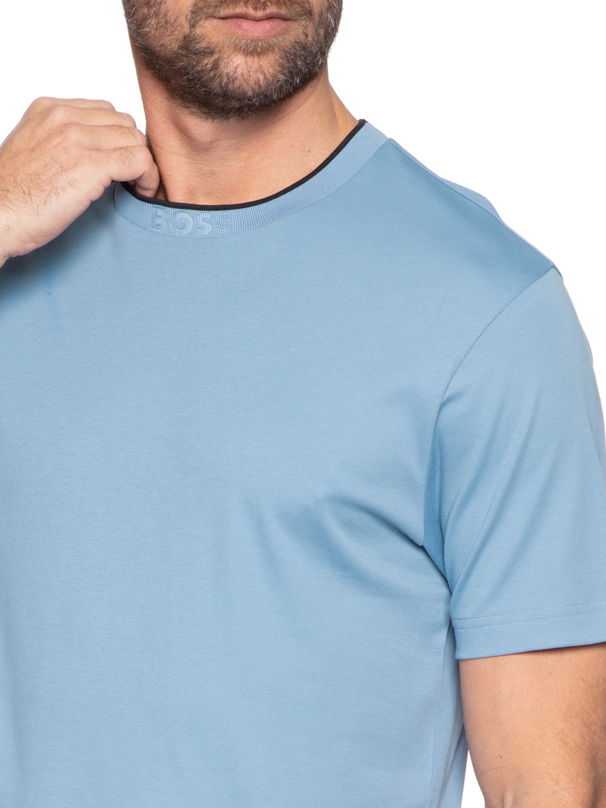 Camiseta Masculina Tee Azul Boss