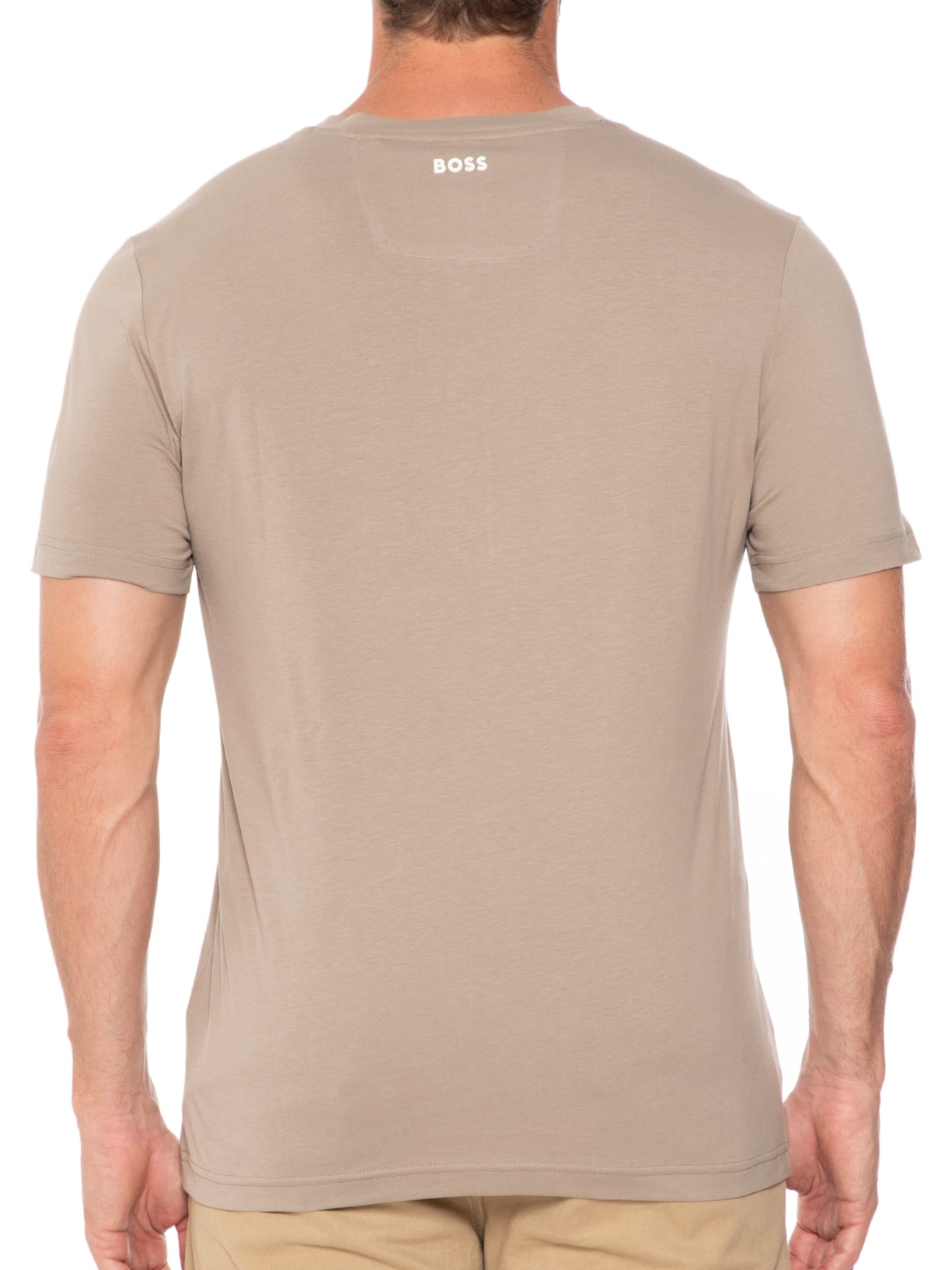 Camiseta Masculina Tee Bege Boss