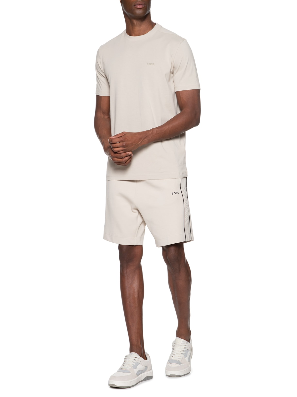 Camiseta Masculina Tee Bege Boss