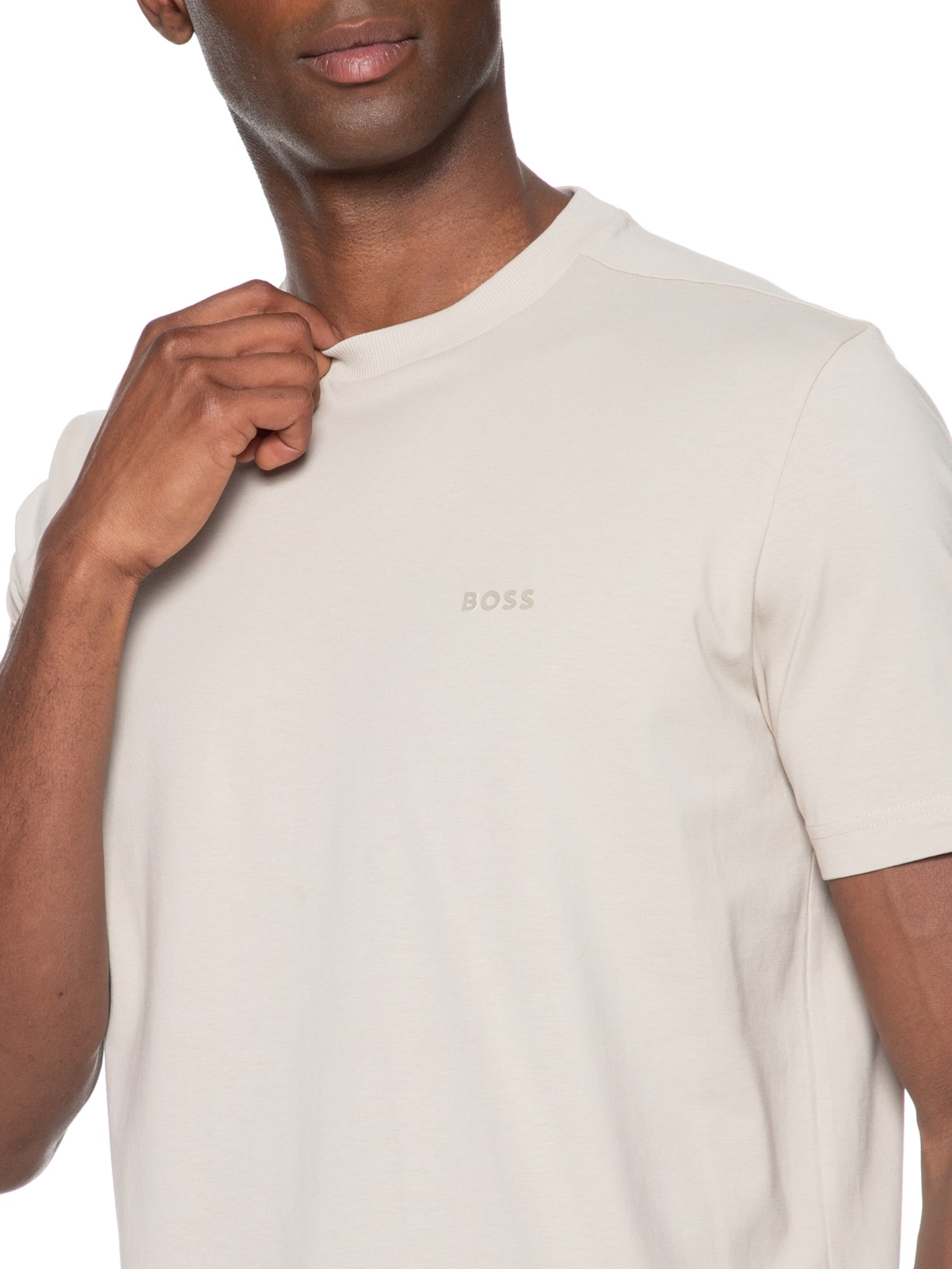 Camiseta Masculina Tee Bege Boss