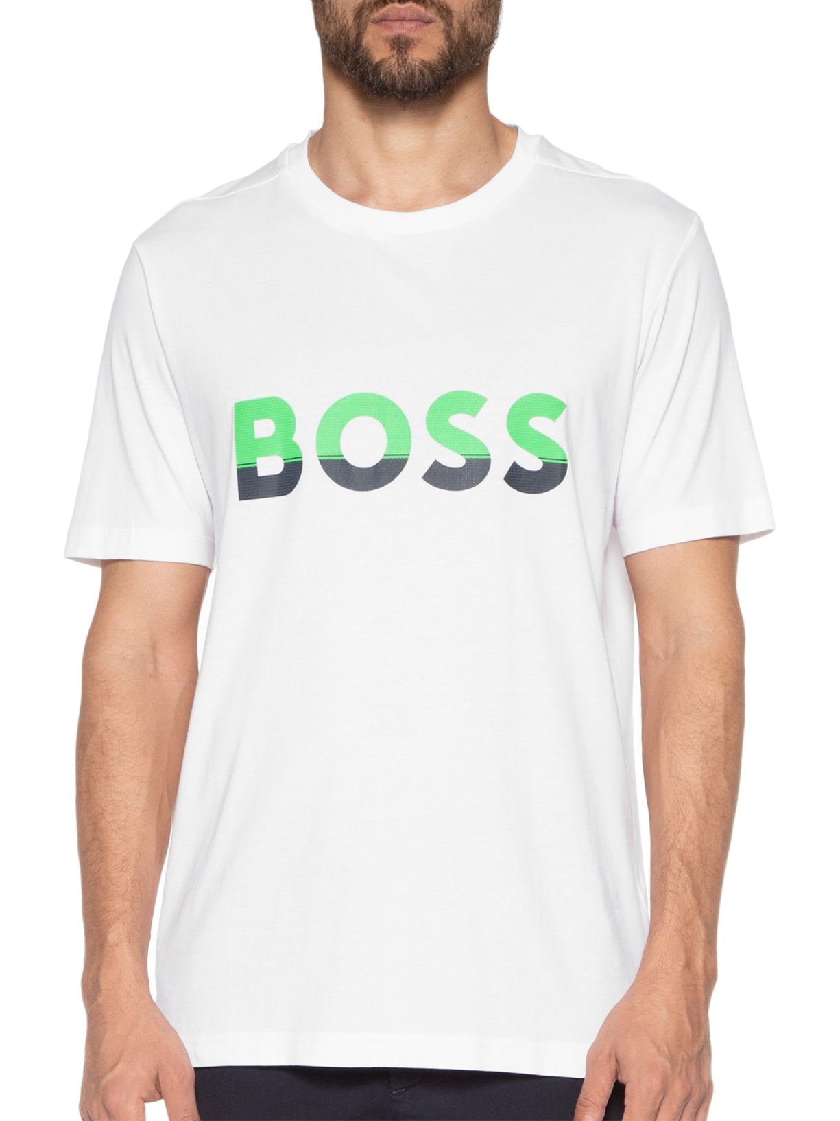 Camiseta Masculina Tee Branco Boss