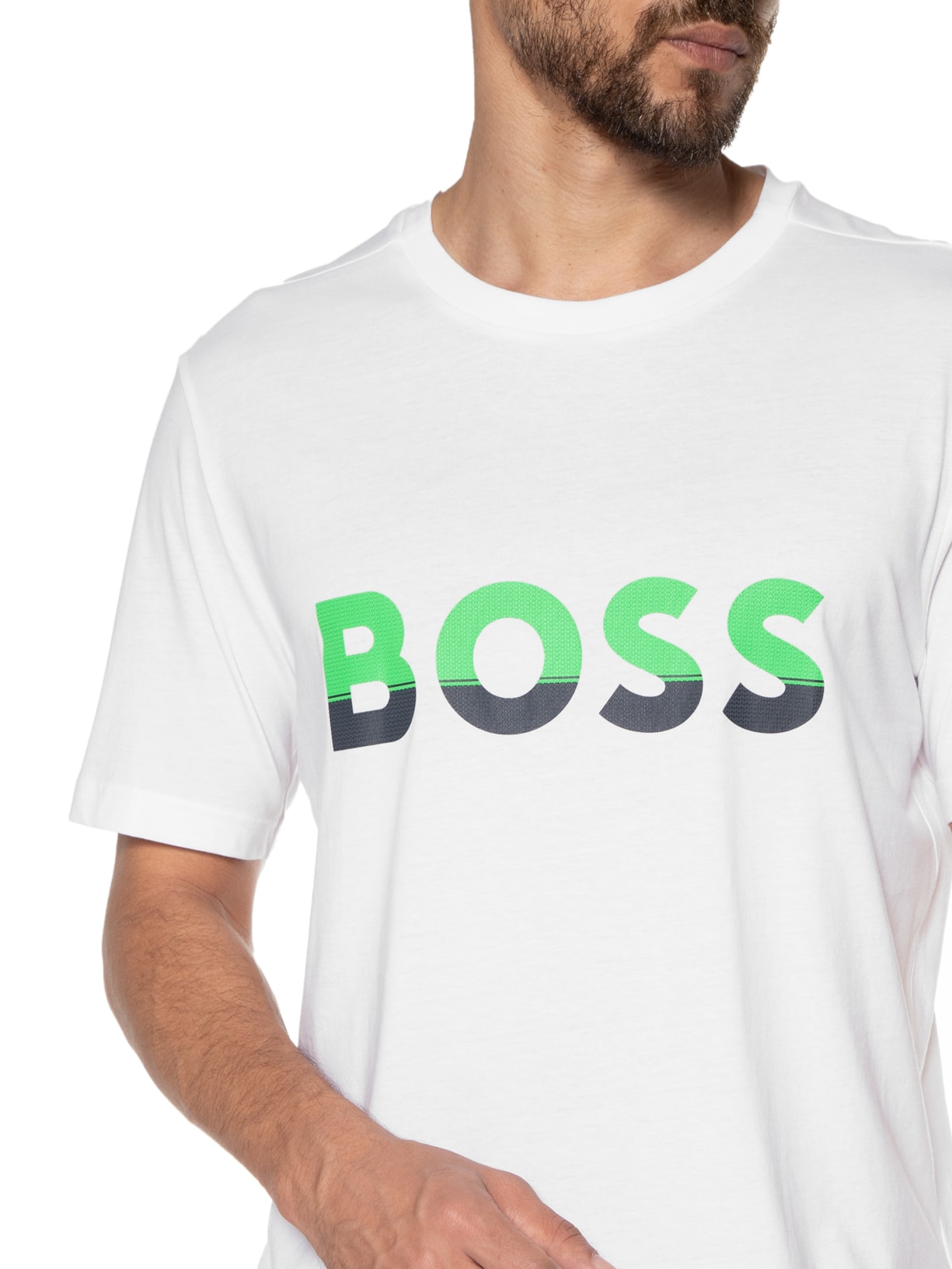 Camiseta Masculina Tee Branco Boss