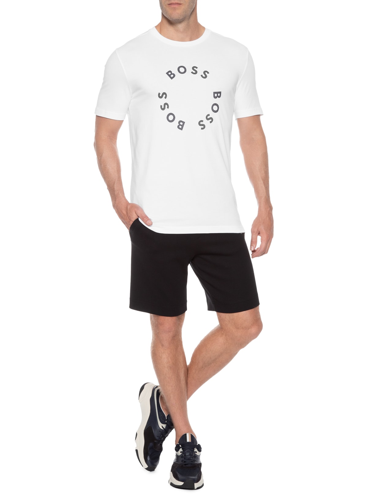 Camiseta Masculina Tee Branco Boss