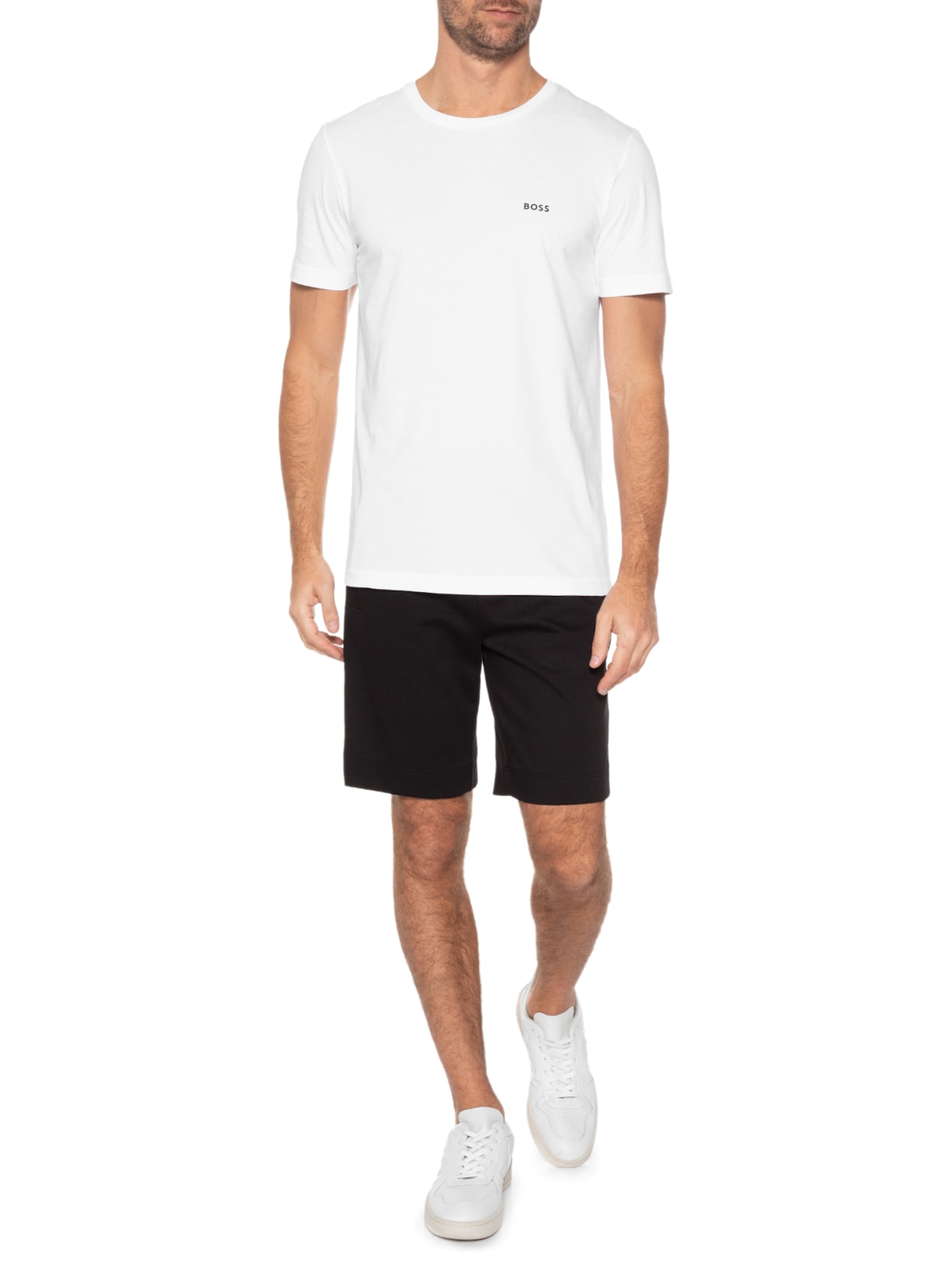 Camiseta Masculina Tee Branco Boss