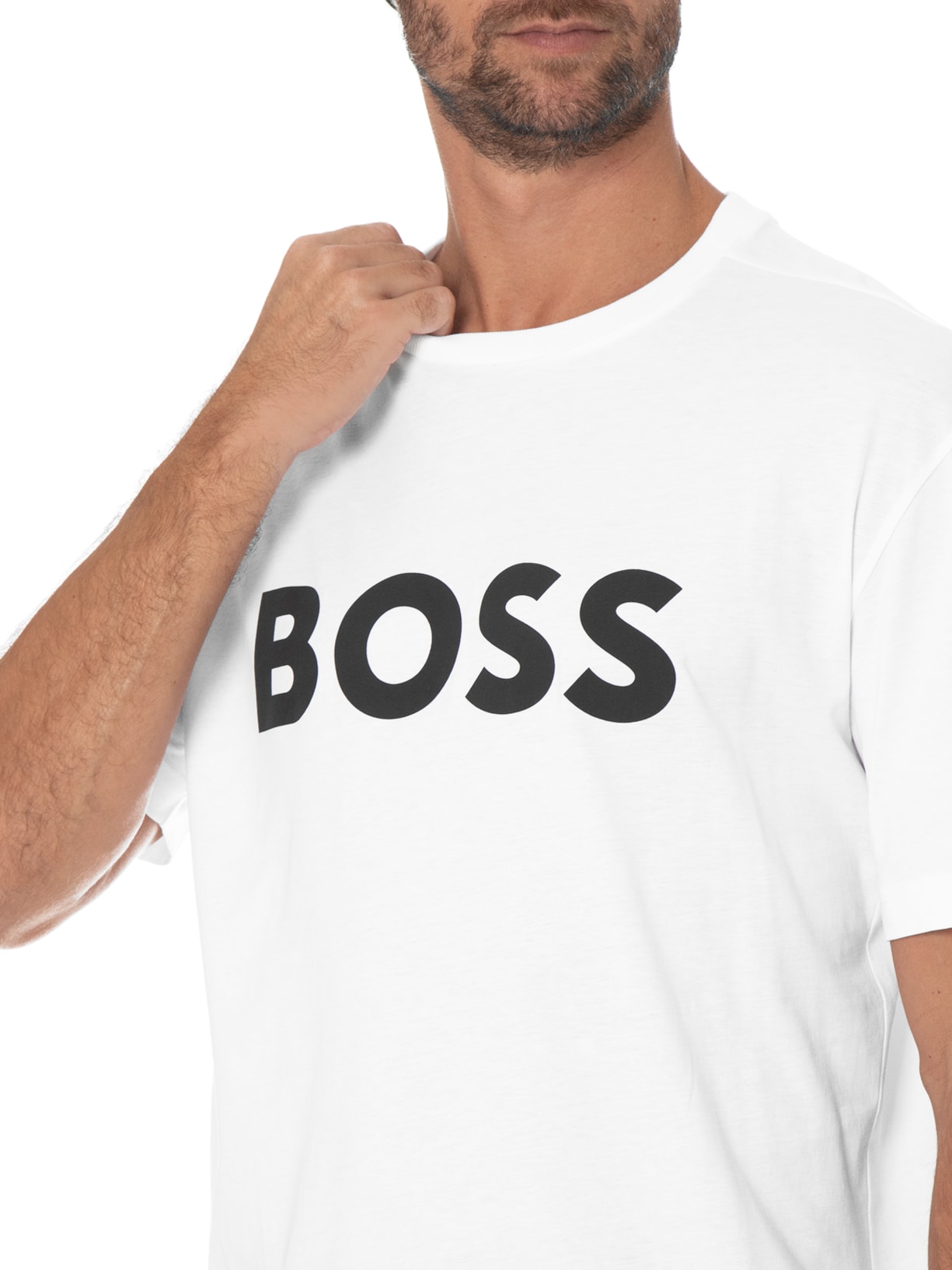 Camiseta Masculina Tee Branco Boss