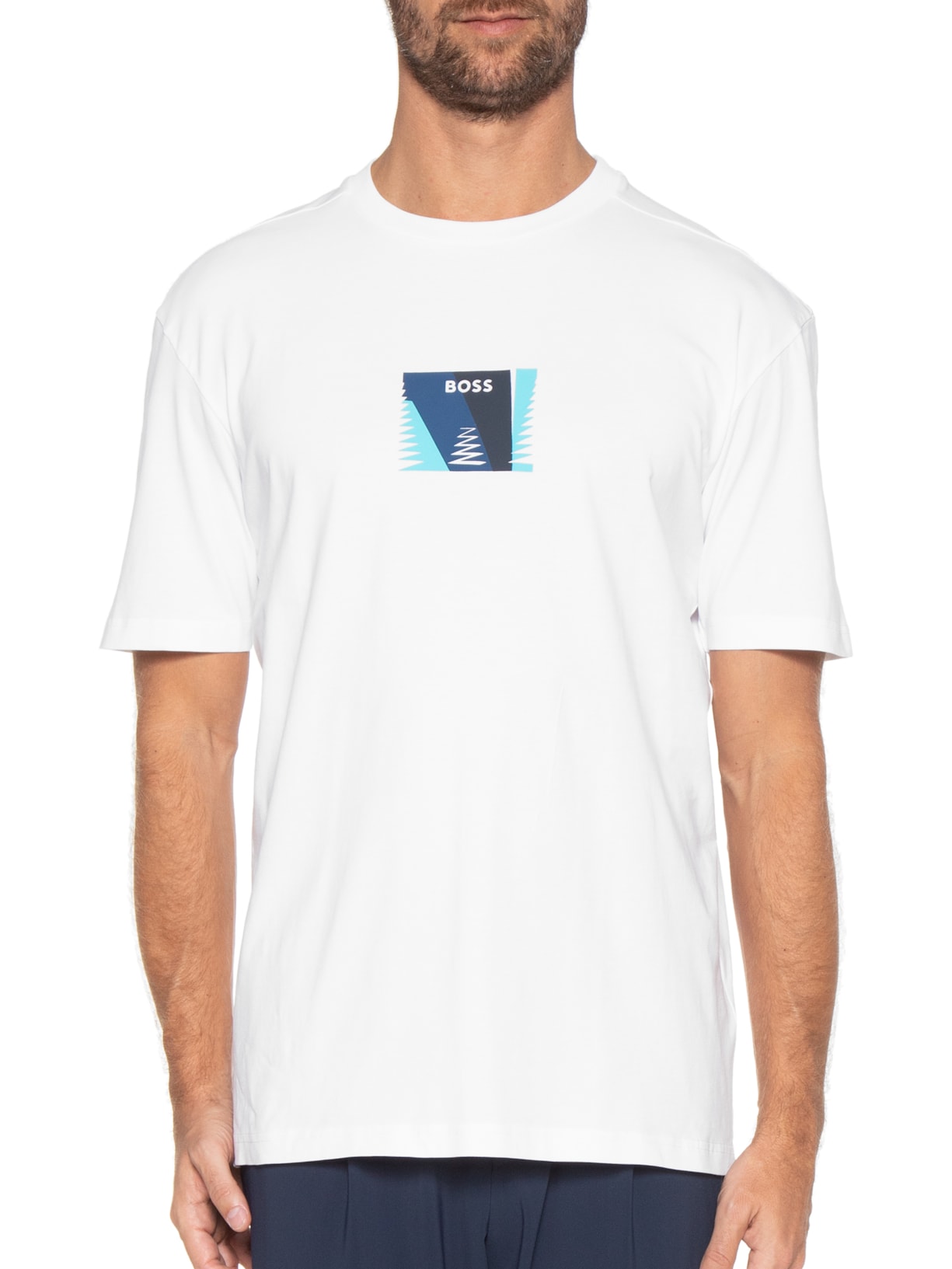 Camiseta Masculina Tee Branco Boss