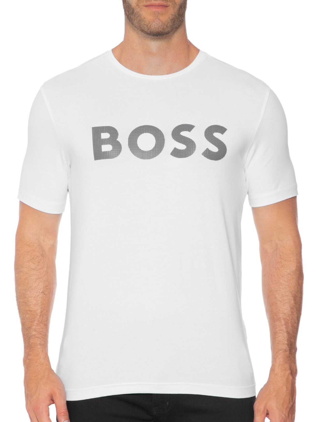 Camiseta Masculina Tee Branco Boss