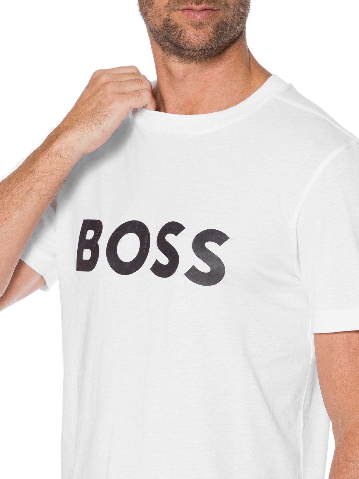 Camiseta Masculina Tee Branco Boss