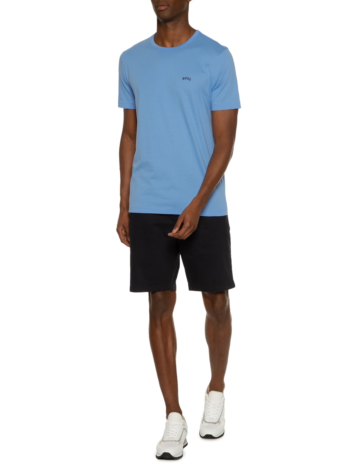 Camiseta Masculina Tee Curved Azul Boss