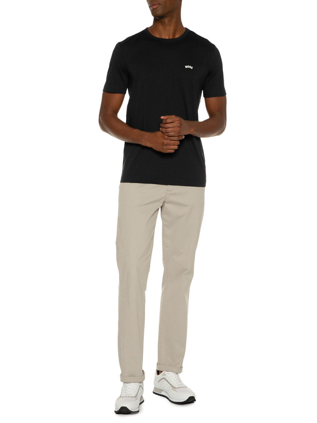 Camiseta Masculina Tee Curved Preto Boss