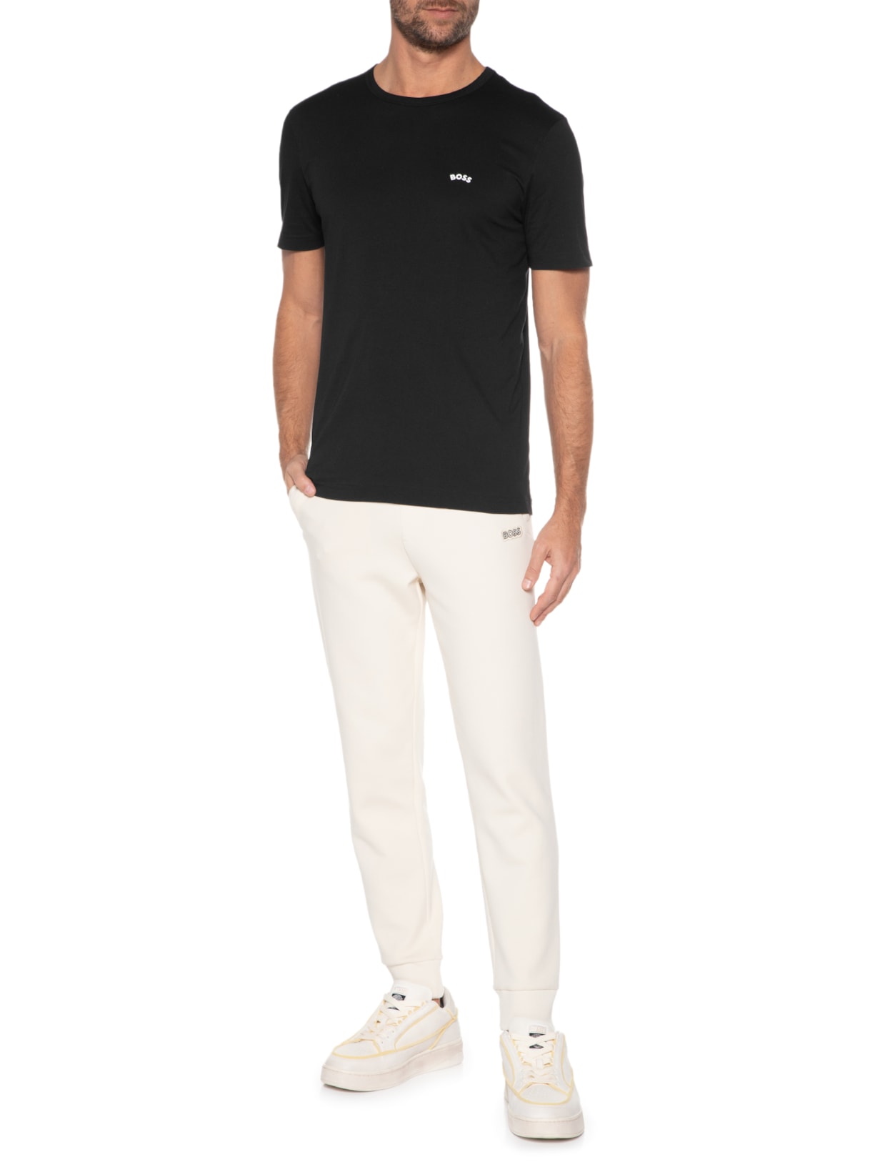 Camiseta Masculina Tee Curved Preto Boss