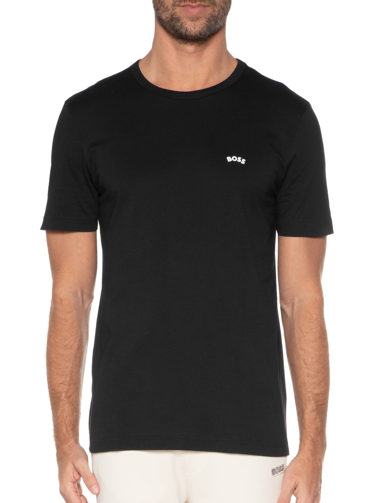 Camiseta Masculina Tee Curved Preto Boss