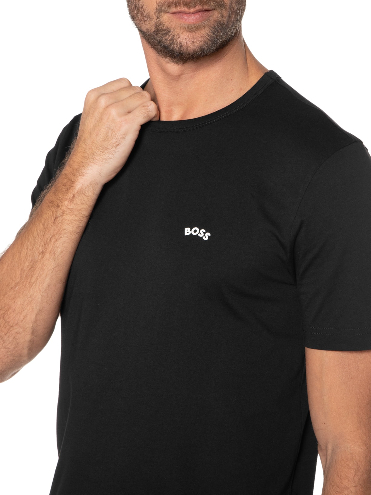 Camiseta Masculina Tee Curved Preto Boss