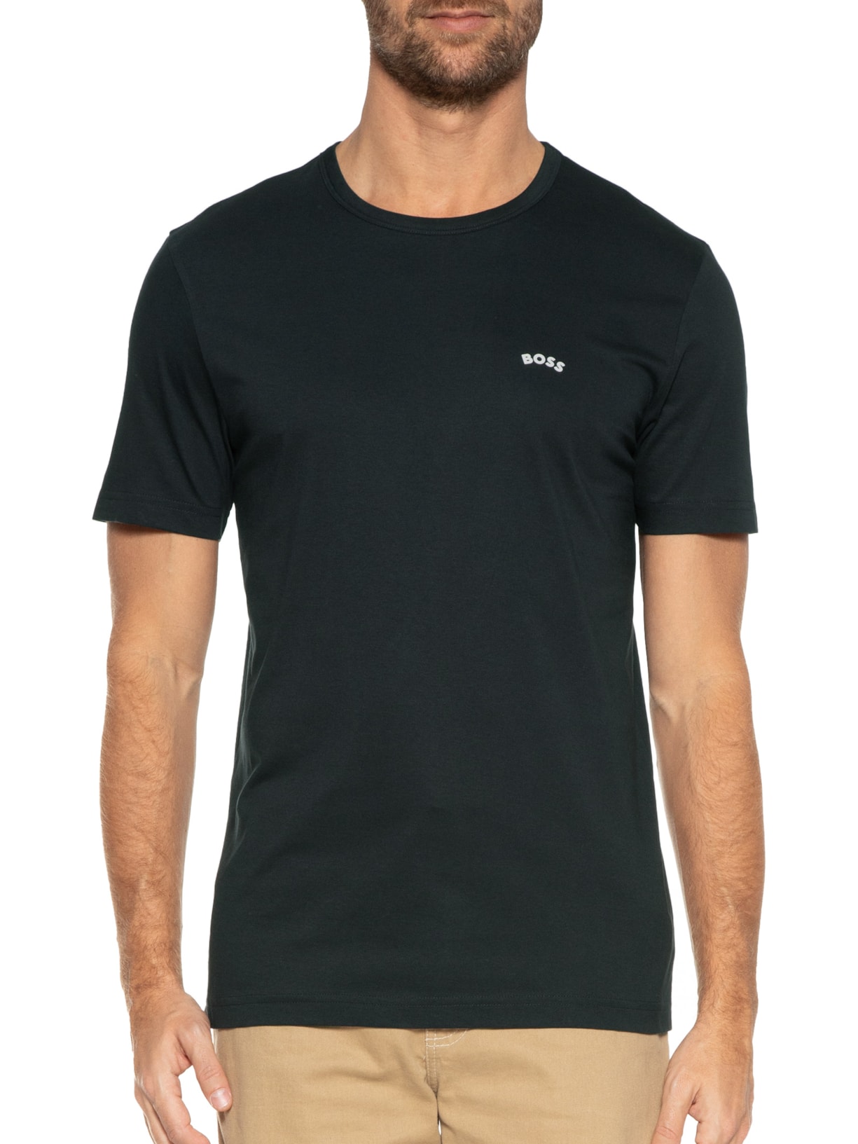 Camiseta Masculina Tee Curved Preto Boss