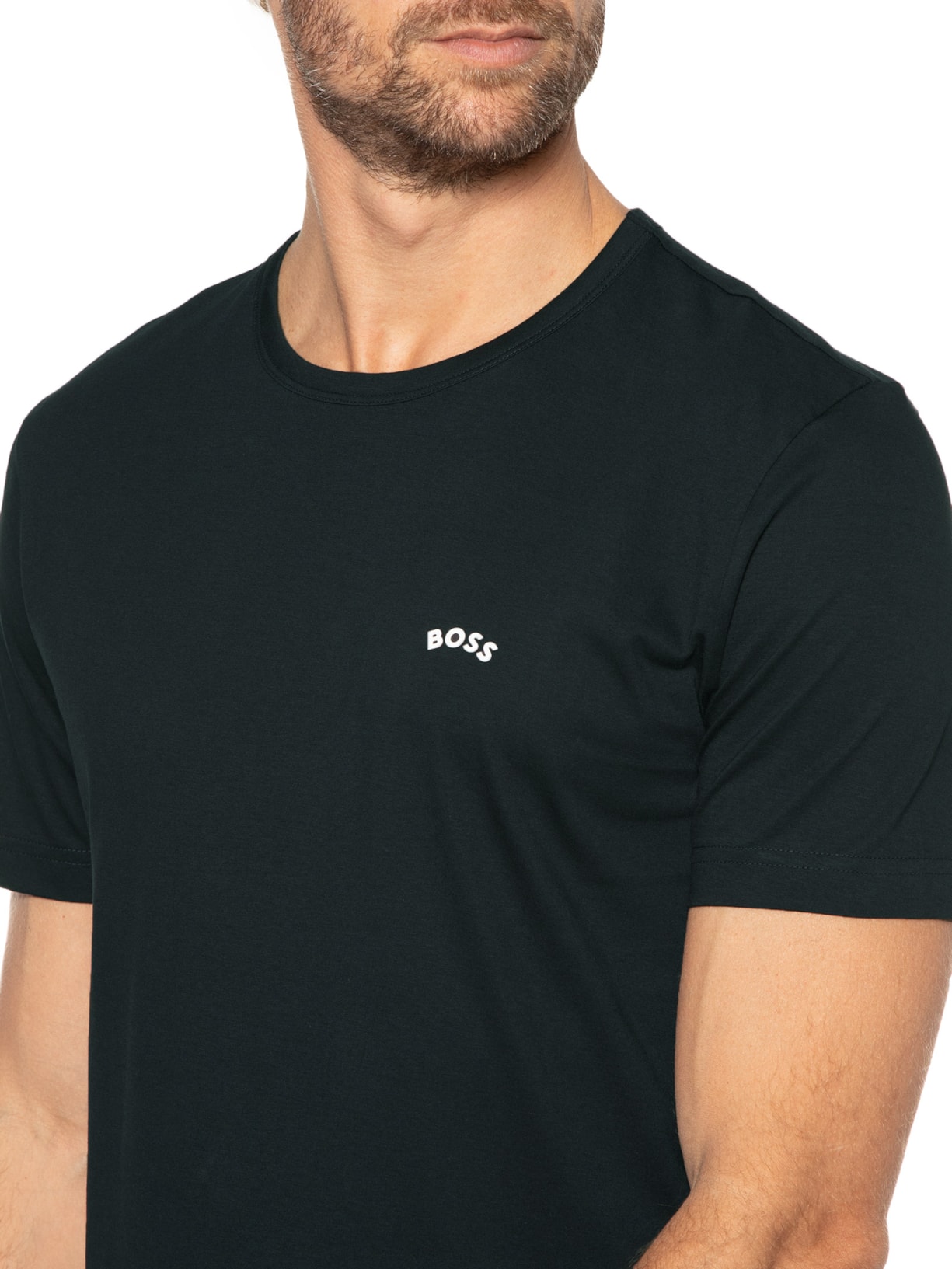 Camiseta Masculina Tee Curved Preto Boss