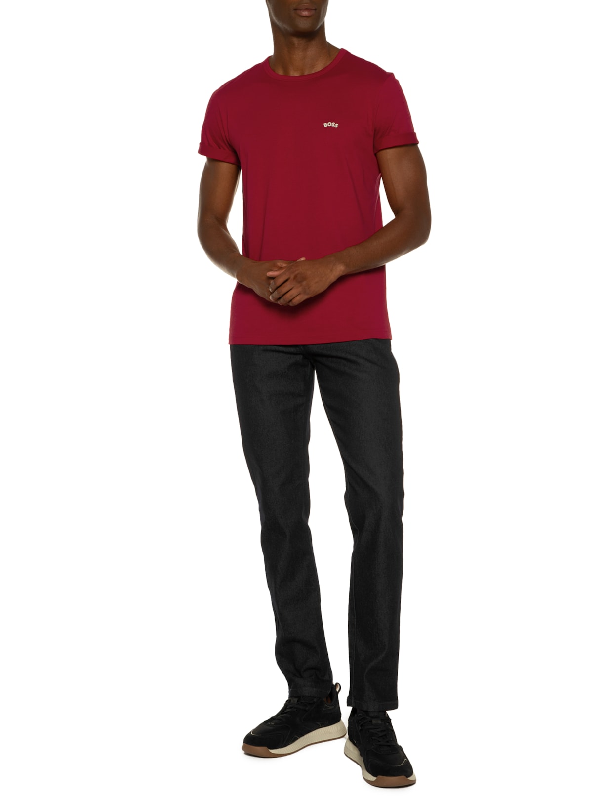 Camiseta Masculina Tee Curved Vermelho Boss