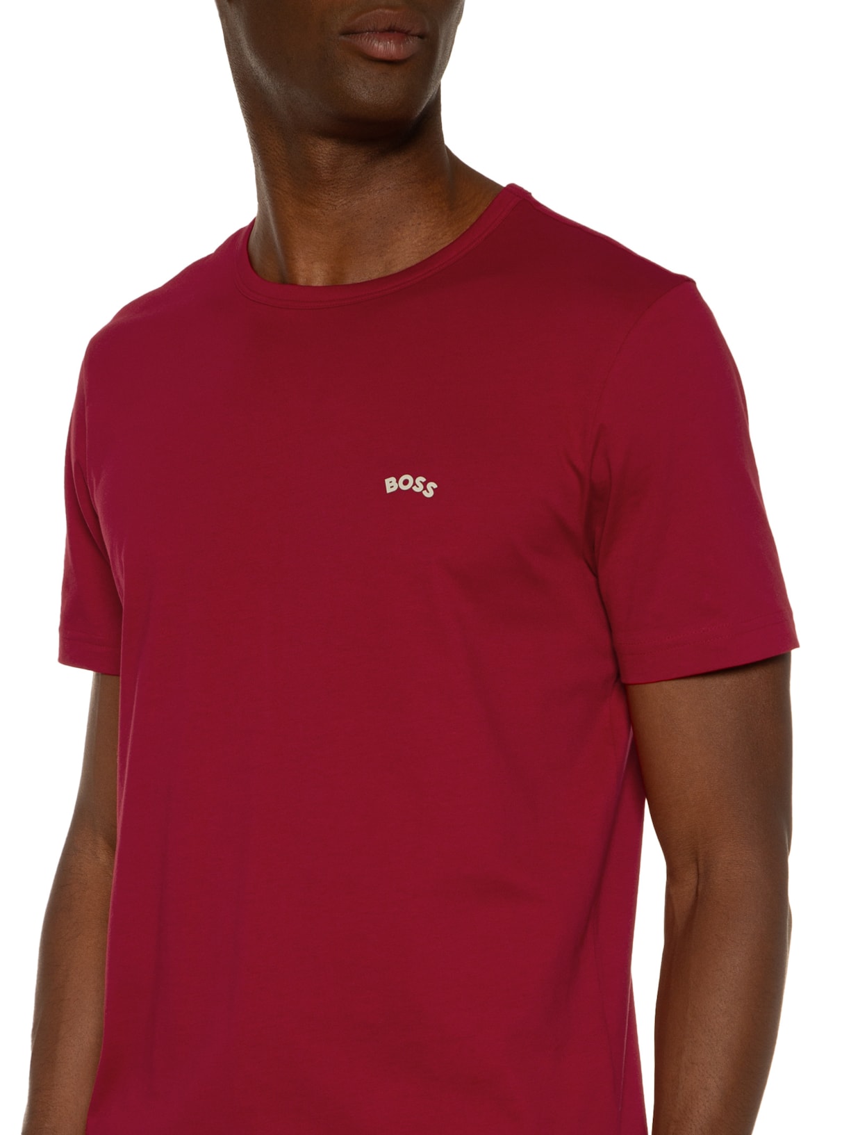 Camiseta Masculina Tee Curved Vermelho Boss