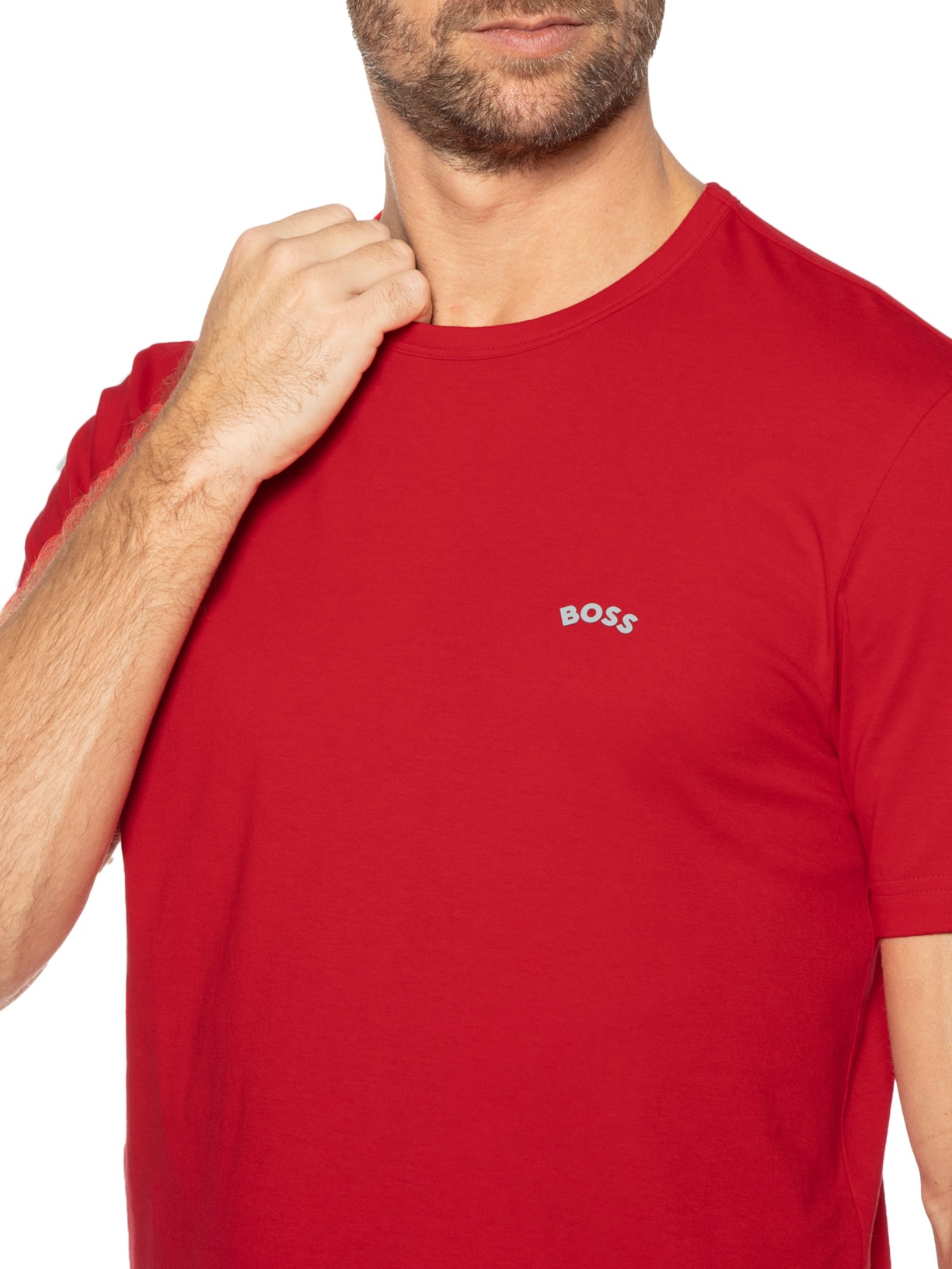 Camiseta Masculina Tee Curved Vermelho Boss