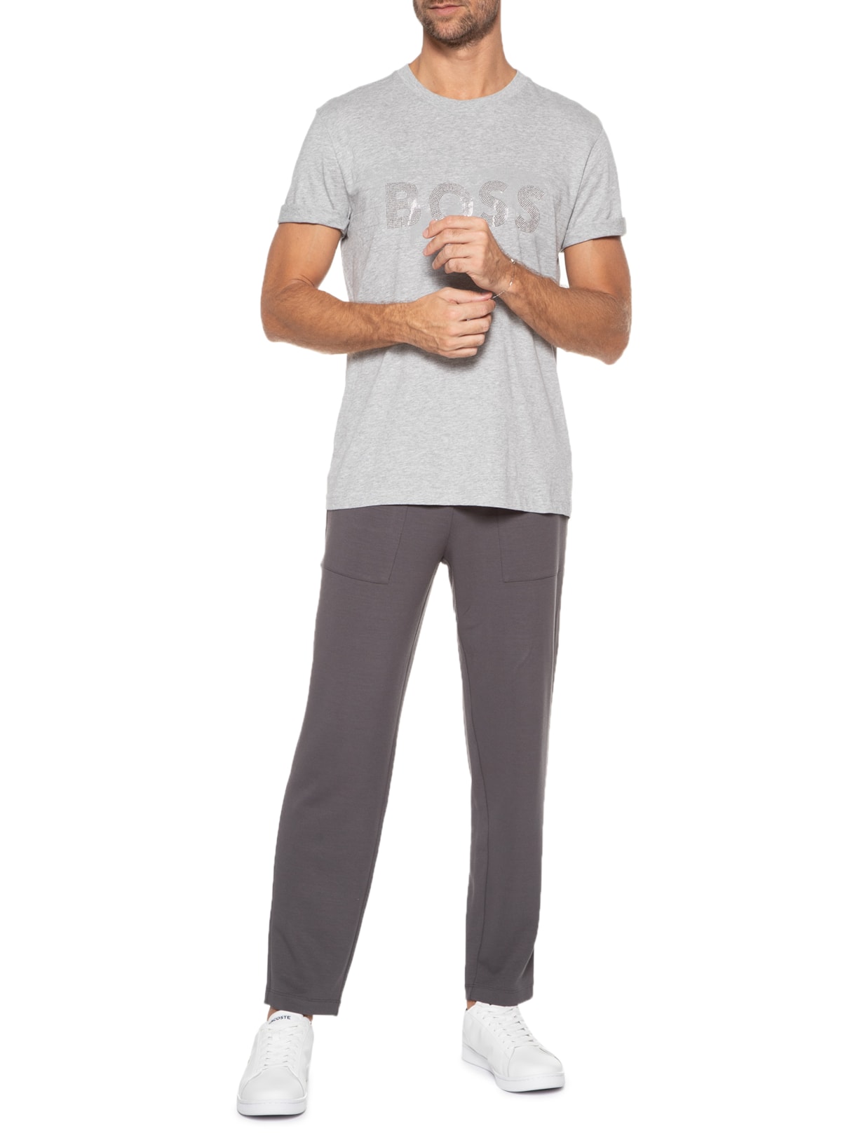 Camiseta Masculina Tee Diamond Cinza Boss