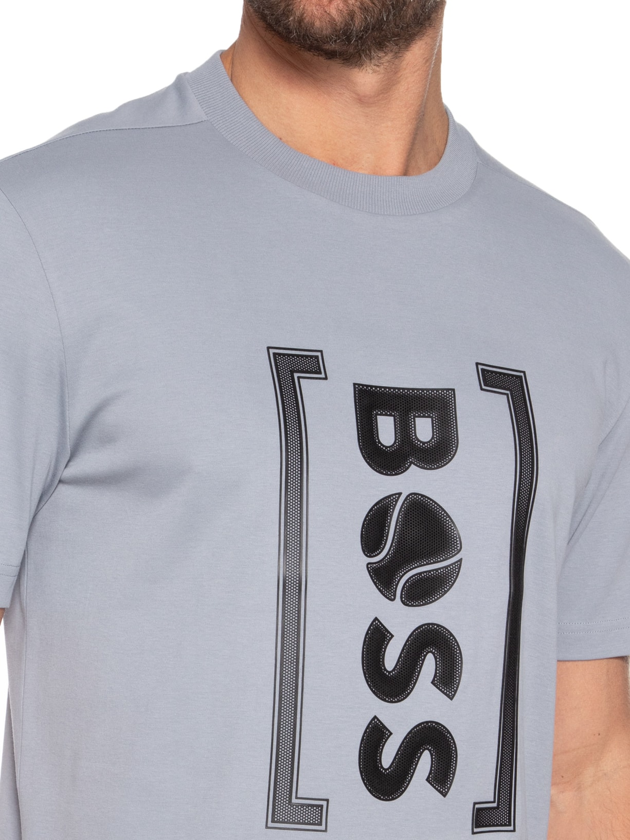 Camiseta Masculina Tee Iconic TL-01 Cinza Boss