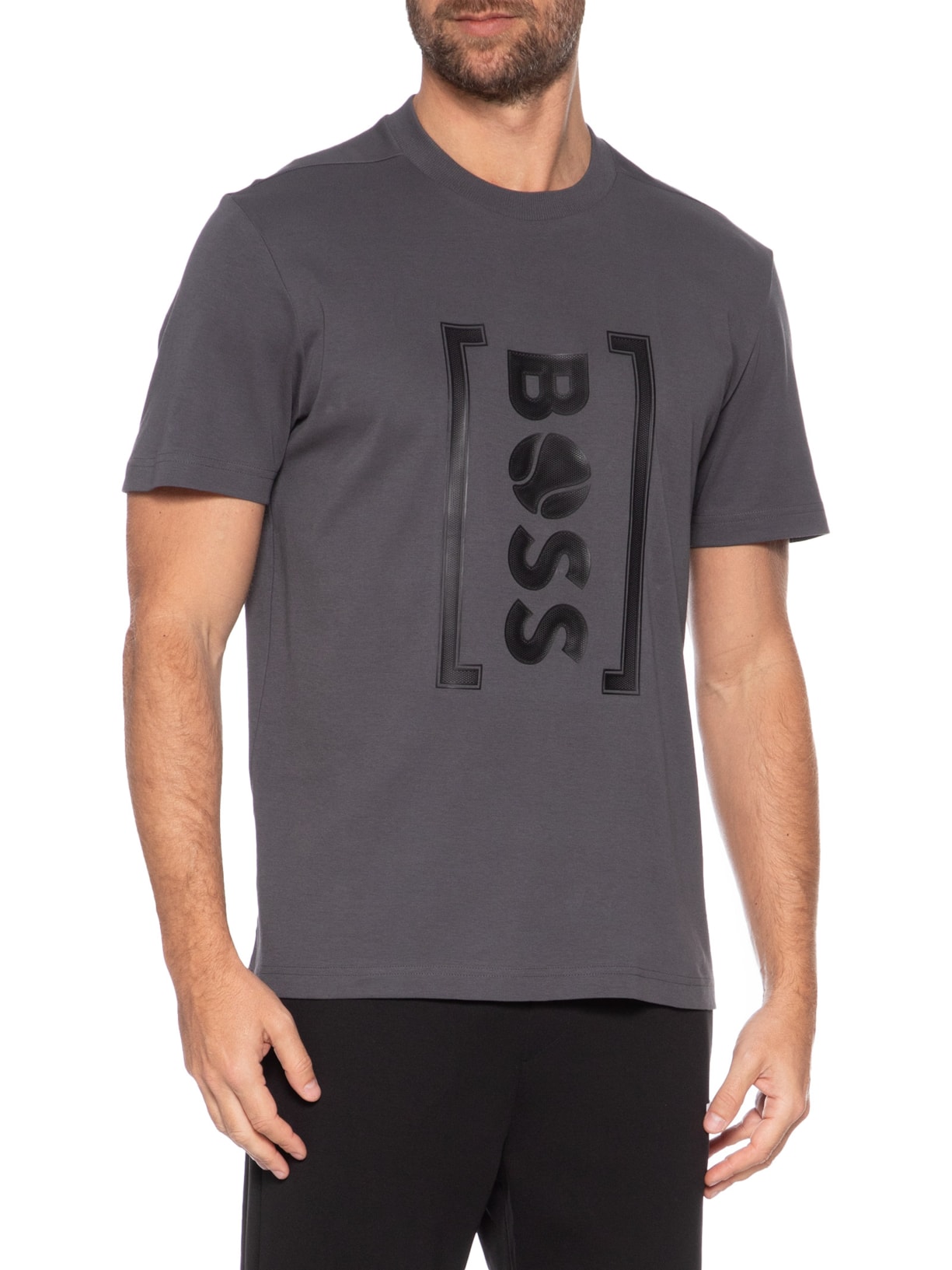 Camiseta Masculina Tee Iconic TL-01 Cinza Boss