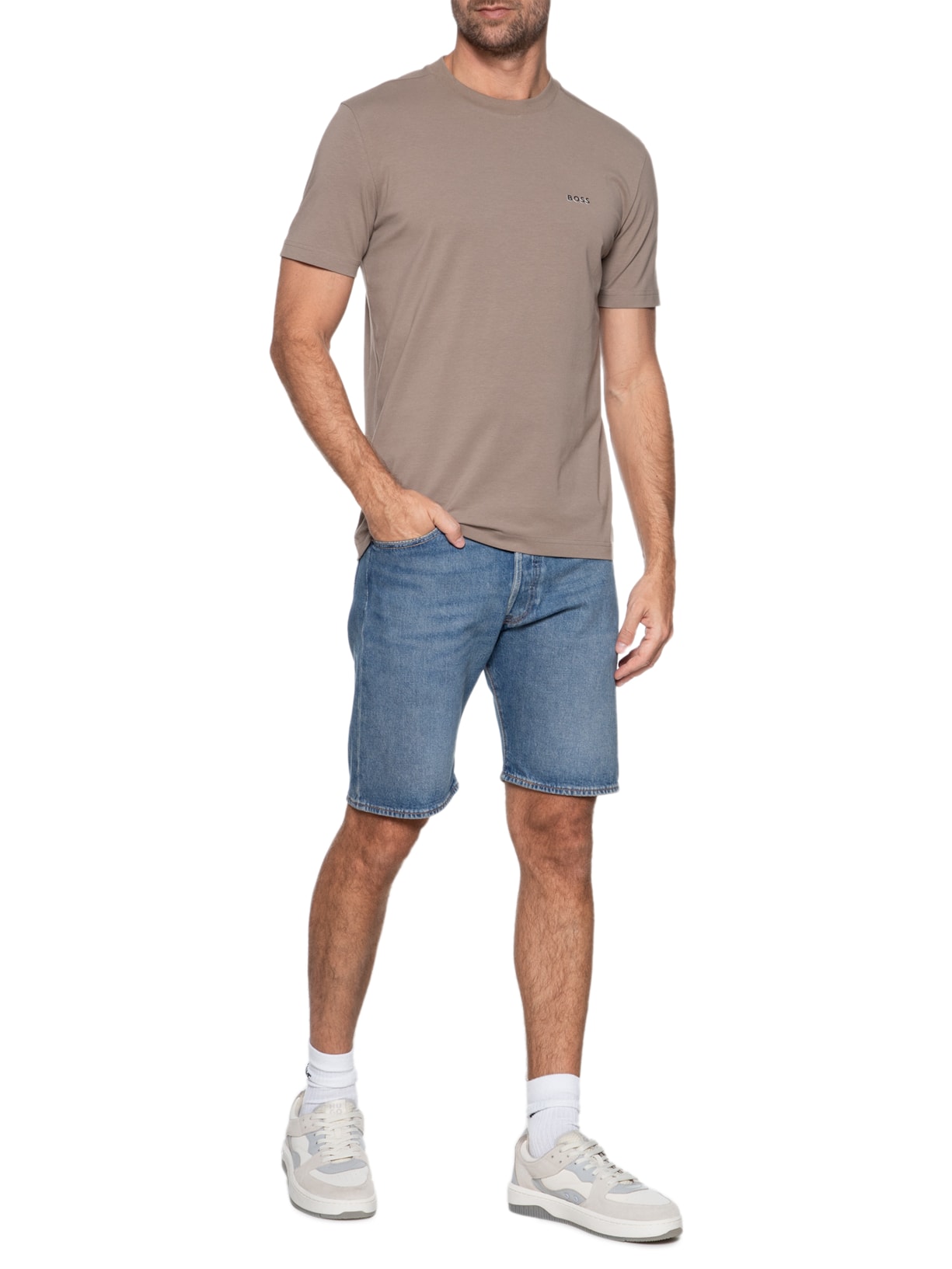 Camiseta Masculina Tee Marrom Boss