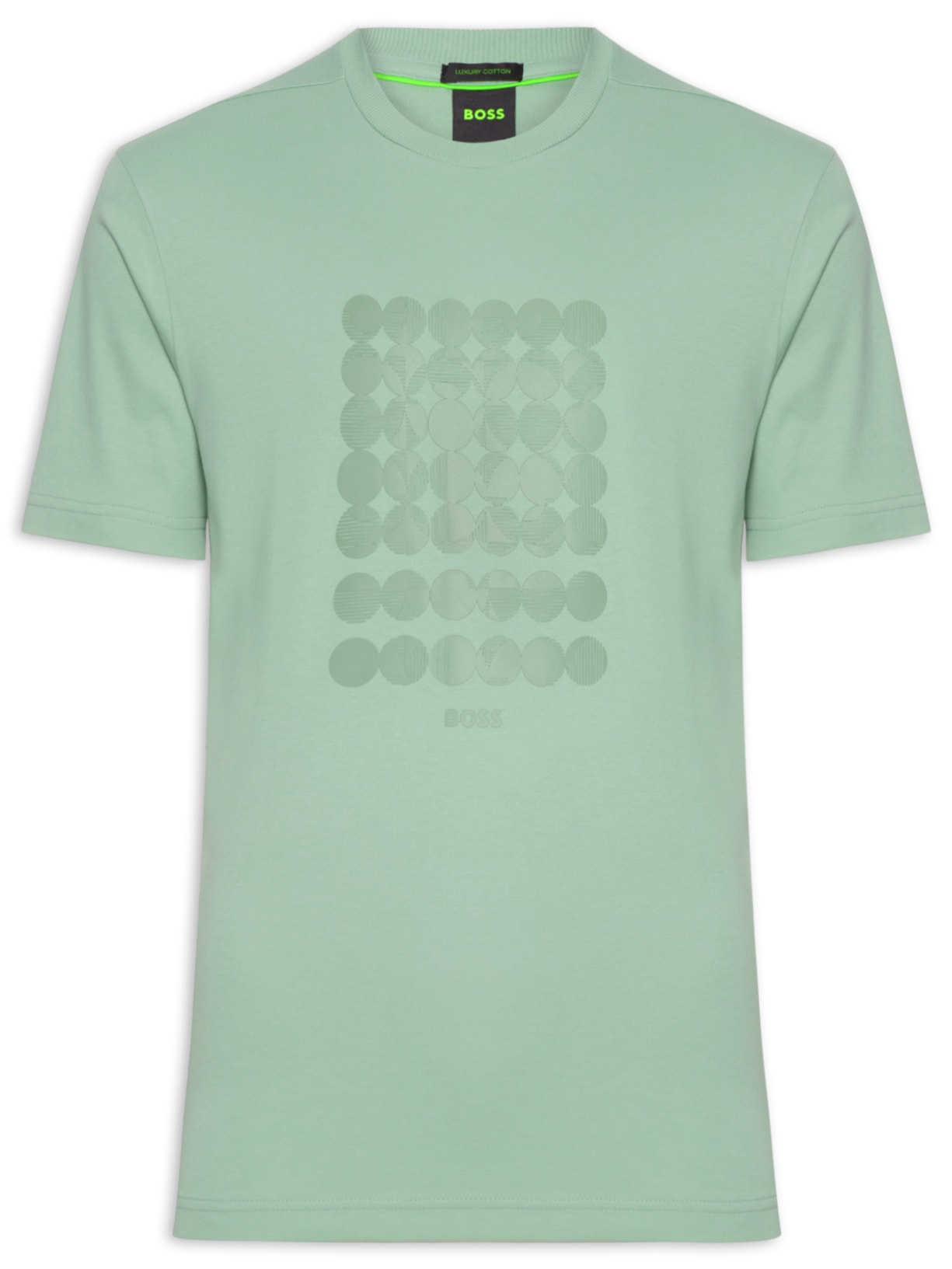 Camiseta Masculina Tee Print Striped Verde Boss